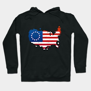 Betsy Ross USA Flag Hoodie